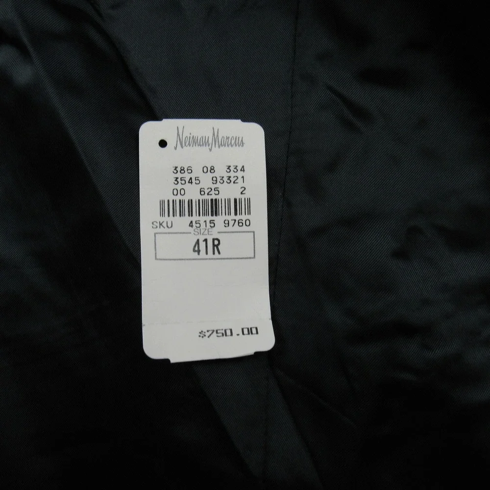 Neiman‎ Marcus Designer Collections Mens 41R Blazer Charcoal Grey Made in Italy